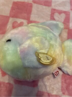 Ty Pastel Multicolor Seal Plush - Soft Rainbow Hues